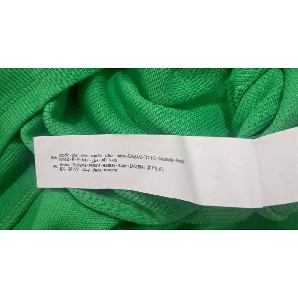 Zara Womens Small dress kelly green mini bodycon stretch collard Coquette - Picture 7 of 10